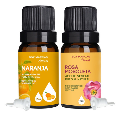 Aceite Esencial De Naranja + Aceite Vegetal Rosa Mosqueta