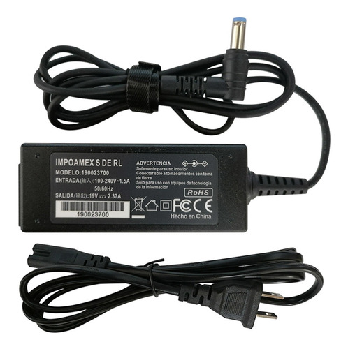 Cargador Acer 19v 2.37a Pta. 1.7 Mm. A314-31 A314-32 A110