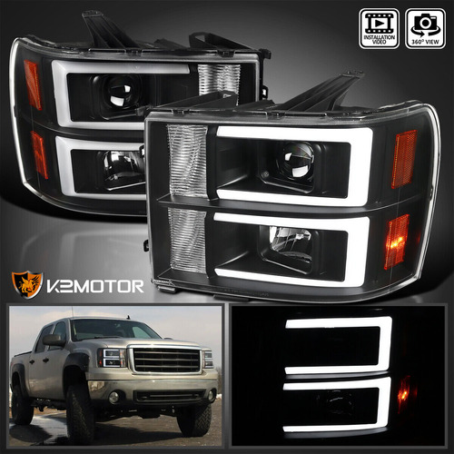 Par Faro Negro Led Gmc Sierra 1500 Hybrid 2010 6.0l