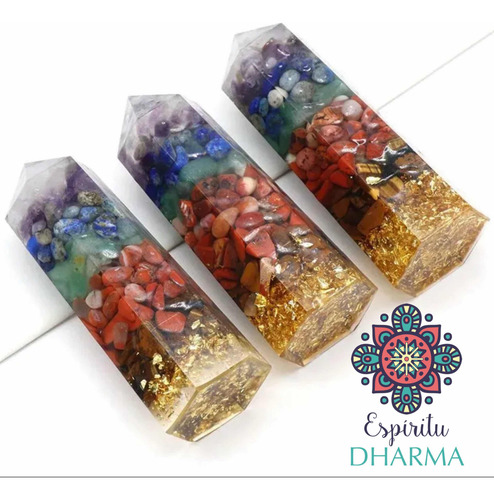 Orgonita Hexagonal De 7 Chakras Reiki - Espiritu Dharma