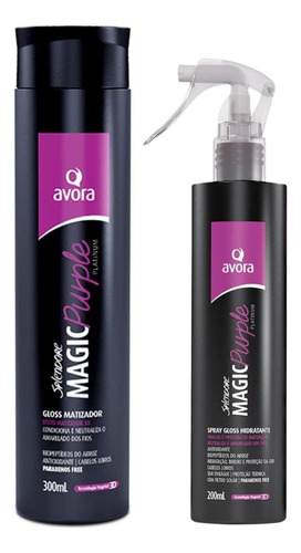 Spray Gloss + Matizador Gloss Avora Splendore Magic Purple