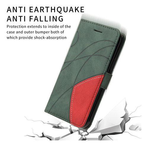 Funda Para Oppo Reno Series De Piel Sintética De Alta Calidad, Funda Protectora Tipo Cartera Con Ranura Para Tarjetas, Soporte, Etc., Color Verde