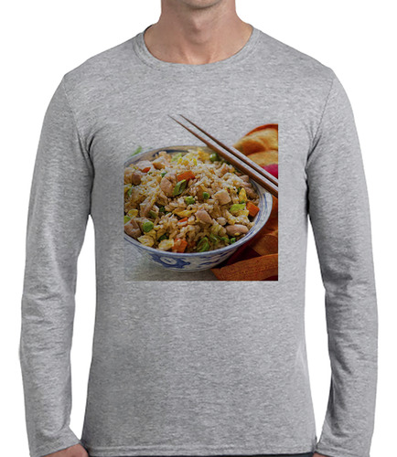 Remera Hombre Ml Arroz Chino Gastronomia Asia Plato Cheff P2