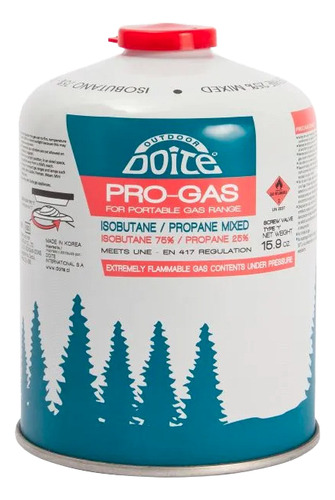 Balon Gas 450 Grs Con Valvula Doite