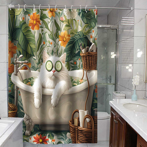 Cortina De Ducha W Holiday Decoration Home Bathroom Dry And