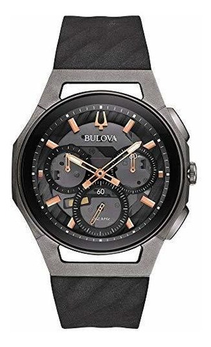 Bulova 44mm Curv Collection Reloj Cronografo Gris Oscuro Par