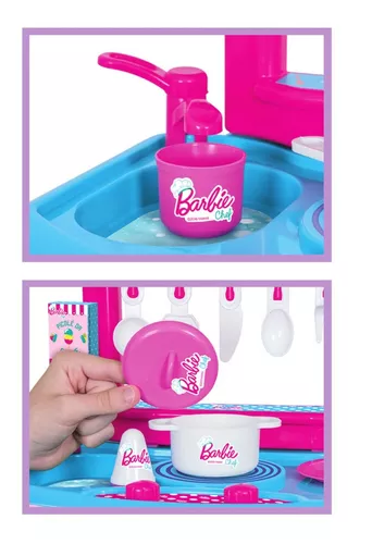 Cozinha Infantil Barbie Cheff Cotiplás 2228 com Acessórios