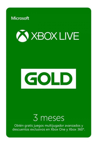 Xbox Live Gold 3 Meses (código Digital)