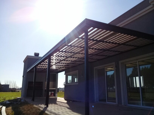 Techo Pérgola Hierro Y Madera Policarbonato Cochera Garage