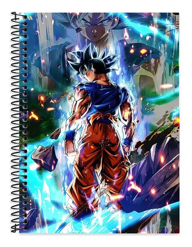 Kit 4 Cadernos Goku Dragon Ball Super Espiral Universitário Cor Colorido