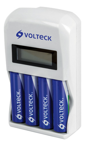 Cargador De Baterías Aa/aaa Con 4 Pilas Aa Recargable Doble
