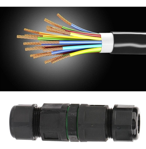 Imagen 9 de 9 de Conector De Cable Impermeable Ip68 De 3 Pines Con Terminal E