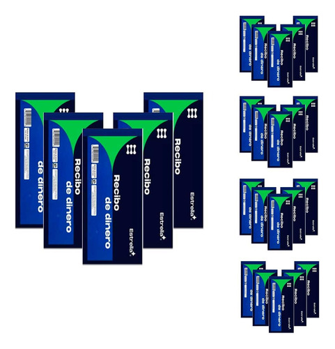 Kit De 165 Block Estrella Recibo De Dinero 0020 50 Hojas