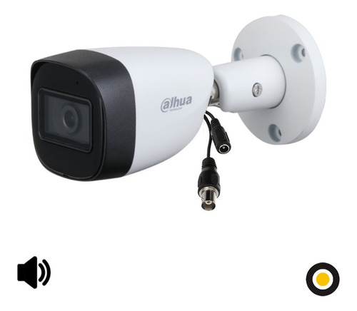 Imagen 2 de 2 de Camara Dahua Audio 1080p Micrófono Cctv Metalica Exterior
