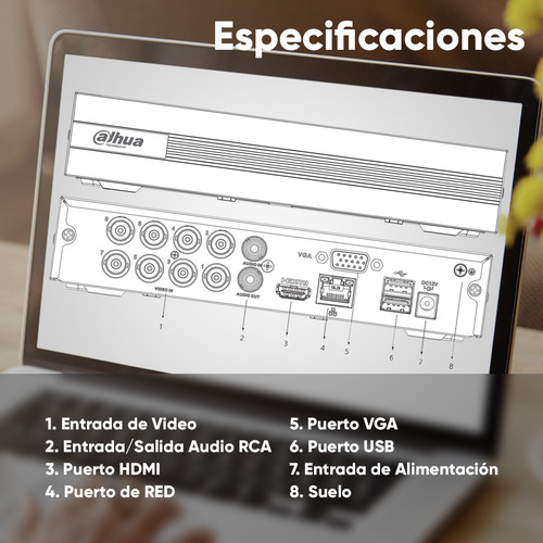 Kit Videovigilancia Dahua 6 Cámaras 2mp 1080p 3Tb baluns