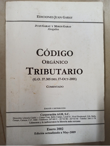Libro Código Organico Tributario Juan Garay 