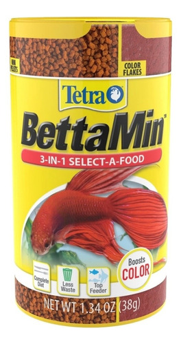 Tetra Betta 3 En 1 38gr Variado De Alimento Para Peces Betta