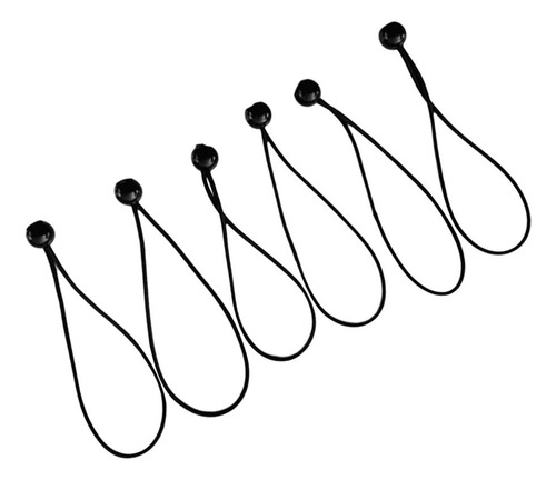 6 Piezas Tensor Reutilizable Tensor De Goma Negro