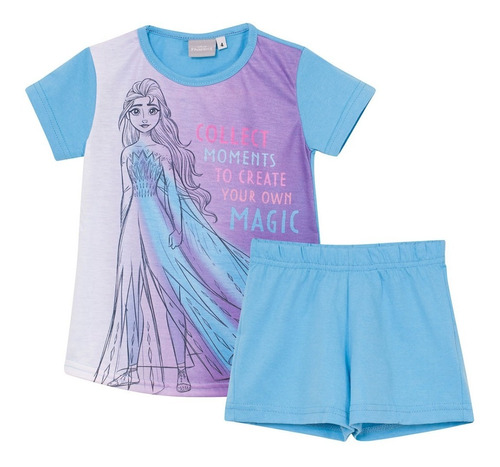 Pijama Niñas Manga Corta Disney Frozen Elsa Anna - 