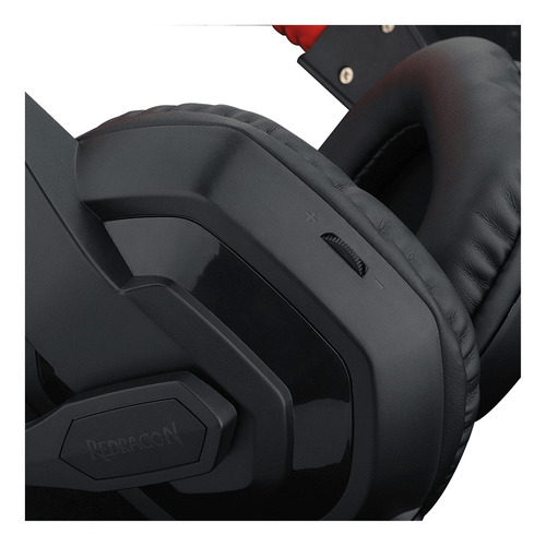 Imagen 5 de 6 de Auriculares gamer Redragon Ares H120 negro y rojo