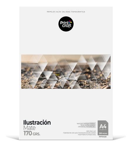 Papel Ilustracion Mate 170 Grs A4 250 Hojas 