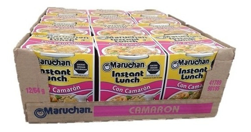 Caja Sopa Instantánea Maruchan Con Camarón 12 Piezas