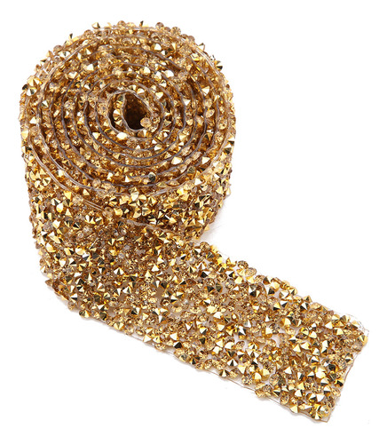 Cinta Con Fondo Dorado De Cristal 12 # 12, 1 Yarda, 30 Mm, E