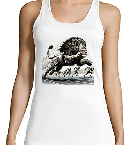 Musculosa Mujer León Compitiendo Atletismo Running M4