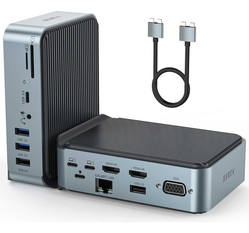 Estación De Acoplamiento Usb C Con Monitor Dual Para Macbook