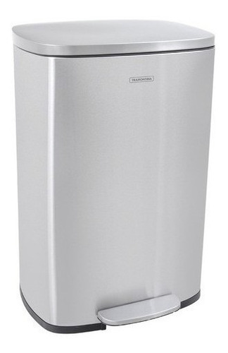 Lixeira Em Aço Inox Com Pedal Tramontina Tipo D New 50 L