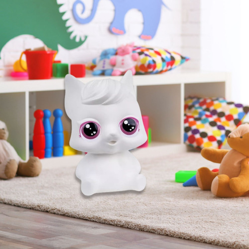 Raposa De Brinquedo Em Vinil Com Acessórios Para Colorir