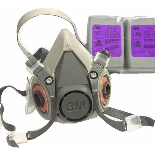 Respirador 3m 6200 + Filtros 7093 P100 Mejor Que N95