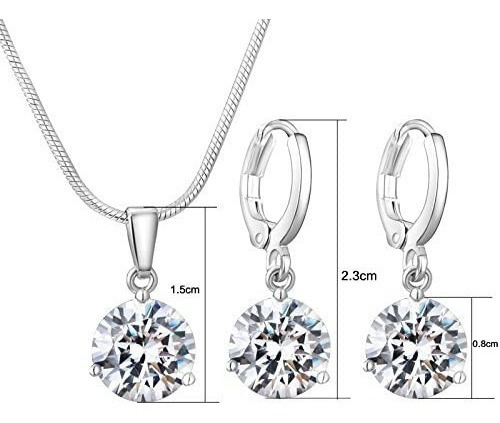 Set Oro Blanco Chapado Con Circonias Verdes Aaa