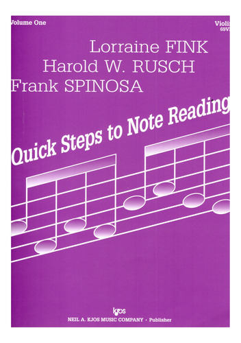 Quick Steps To Note Reading, Violín Volume One