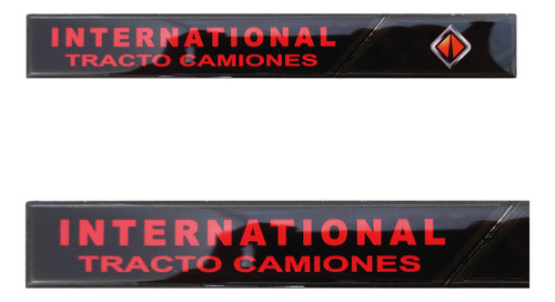Emblema Lateral Camión International Negro Rojo 20.3 X 2.7cm