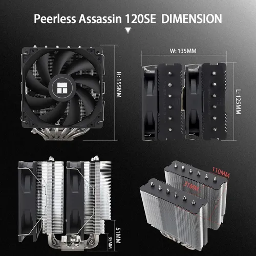 Thermalright Peerless Assassin 120 Se Cpu Air Cooler, Tor...