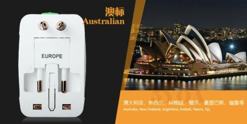 2 Adaptadores De Viaje Mundial Para Cualquier Region