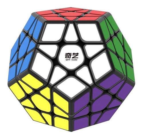 Megaminx Qiyi Stickerless Professional Magic Cube Qiheng S Color del marco: negro