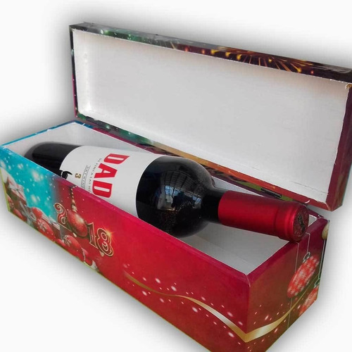 Imagen 1 de 6 de  Caja De Madera Personalizada Con 3 Vinos  Dada
