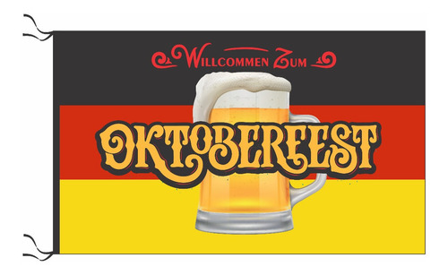 Bandera Alemania Oktoberfest Cerveza 150 X 90 Cm
