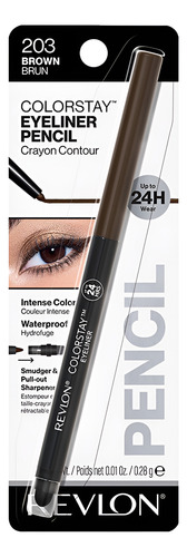 Lapiz Delineador Para Ojos Revlon Colorstay Cafe Contra Agua Marrón Mate