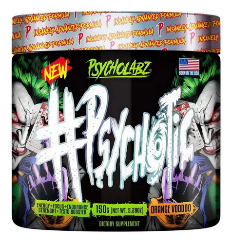 Pré Treino Psychotic Orange Voodoo 150g Psycholabz 