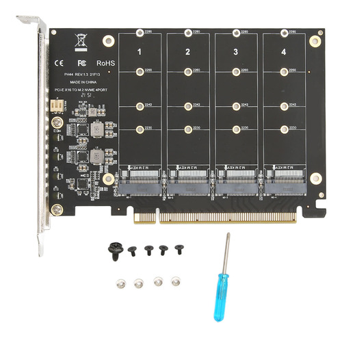 Adaptador M.2 Ssd Pcie Nvme Al Protocolo Pcie 4.0 X16 De 4 B