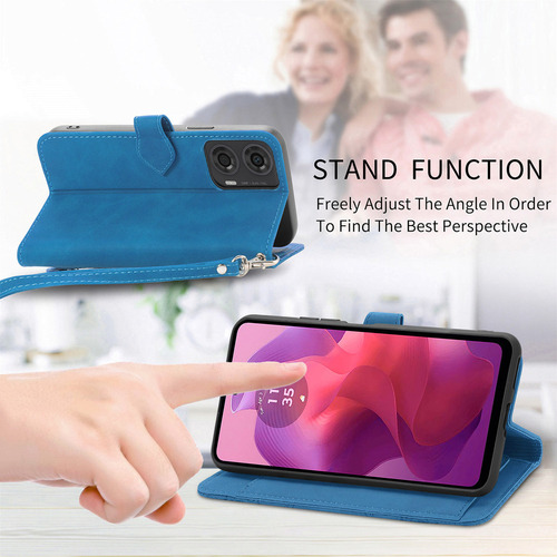 Funda Piel Con Cierre Tipo Cartera Y Cierre Para Motorola