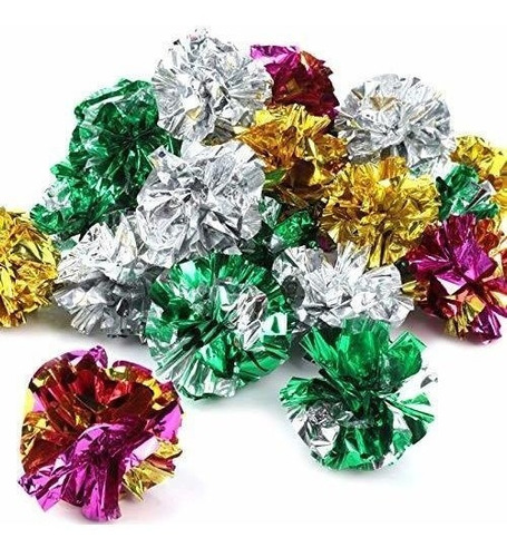 Bestsupplier 25 Paquete Crinkle Balls Cat Toys Bolas Mylar C