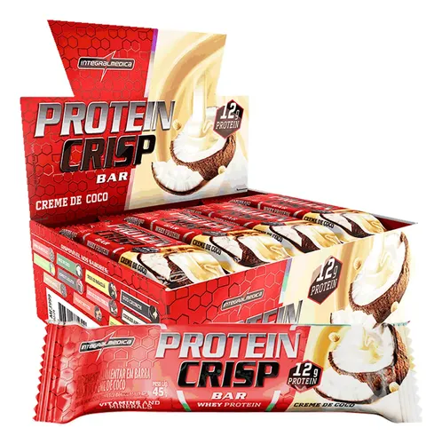 Barra de Proteína Whey Crisp Bar Creme de Coco 12un Integralmedic...