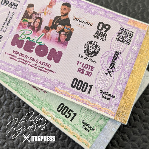 Imagem 5 de 6 de Ingresso Impressão Colorida Simples . 400 Unids