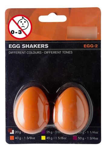 Par Huevos Rítmicos Color Naranja 40 Gramos Shakers Stagg