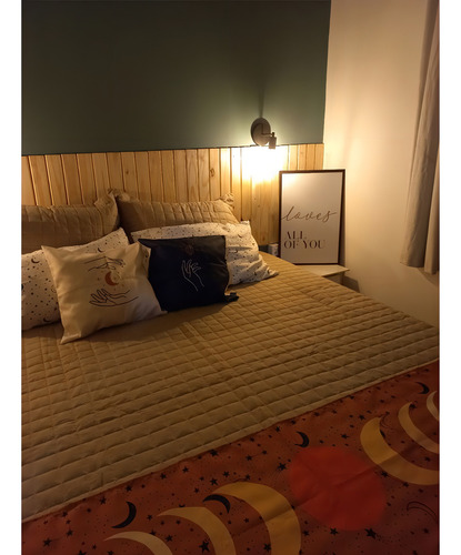 Cabecero acolchado para cama tamaño queen, decoración de dormitorio, 23 láminas, estándar, color maduro