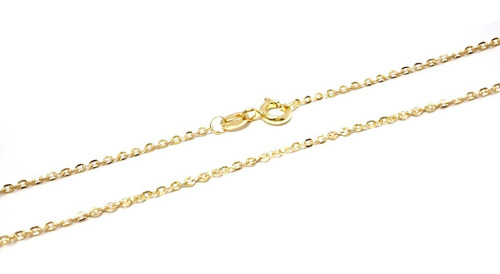 Corrente Cordão Colar Em Ouro 18k Bailarina Oca 45cm (mod1) Cor Dourado